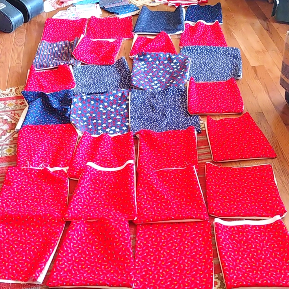 Puff quilt blocks plus more fabric